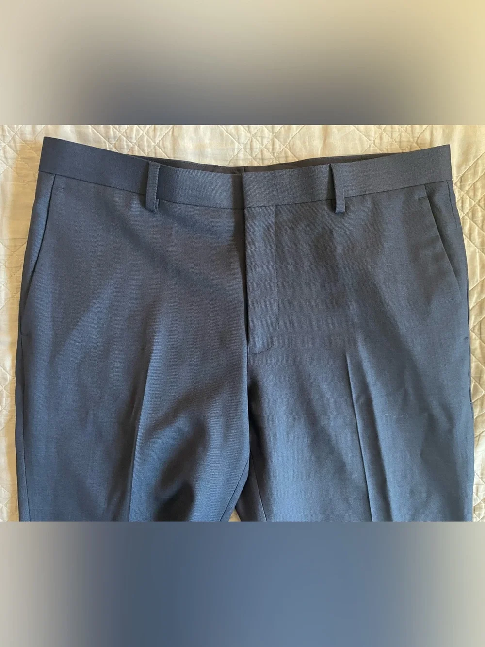 J CREW Ludlow Slim-fit suit pant in Italian worsted wool Mariner Blue 33‎ BZ635